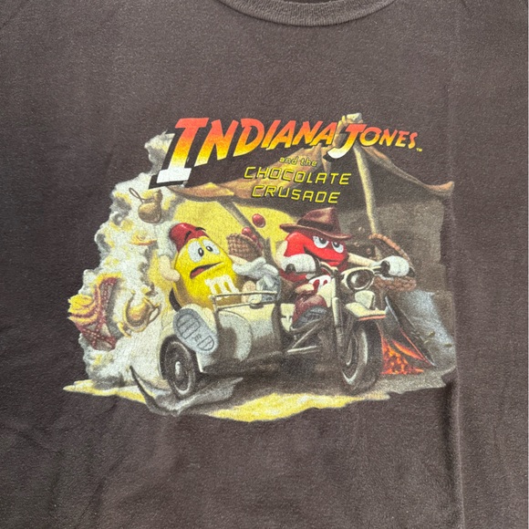 M&M Indiana Jones And Chocolate Crusade Official T-shirt AUTHENTIC SIZE L - Picture 2 of 3
